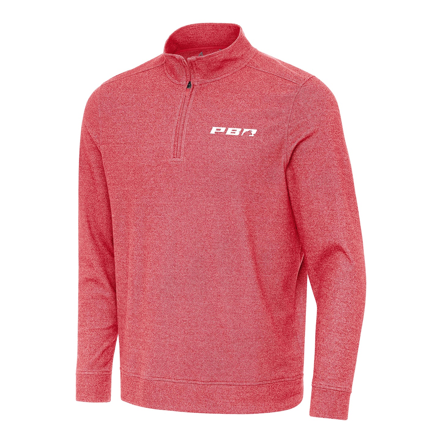 PBR x Antigua Primary Logo Subtle 1/4-Zip Jacket - Dark Red Heather