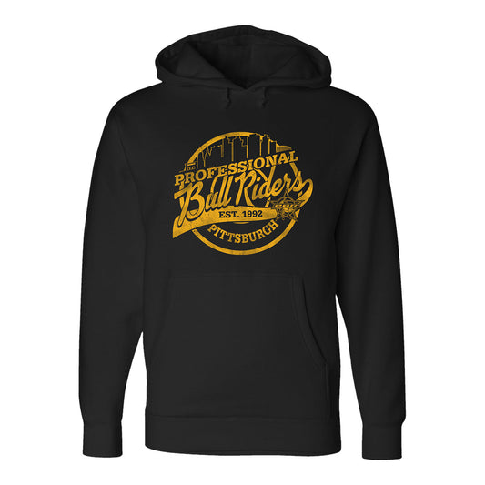 PBR Pittsburgh Skyline Script Hoodie - Black