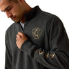 Ariat x PBR 1/4-Zip Sweatshirt - Model Image Zoomed in Front Logo View
