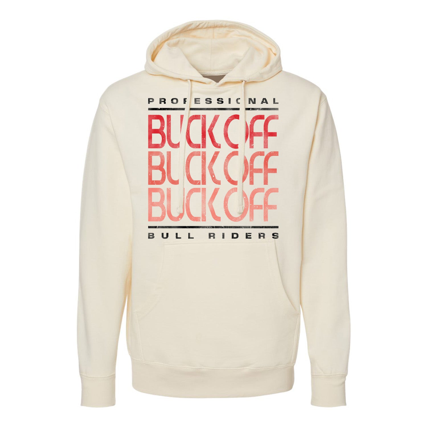 PBR Buck Off Repeat Hoodie - White - Front View