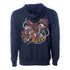 PBR Ropes & Roses Hoodie - Blue - Back View