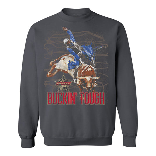 PBR Buckin' Tough Crewneck Sweatshirt - Charcoal