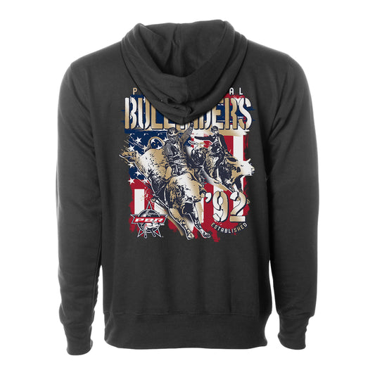 PBR Established 1992 Patriotic Hoodie - Black