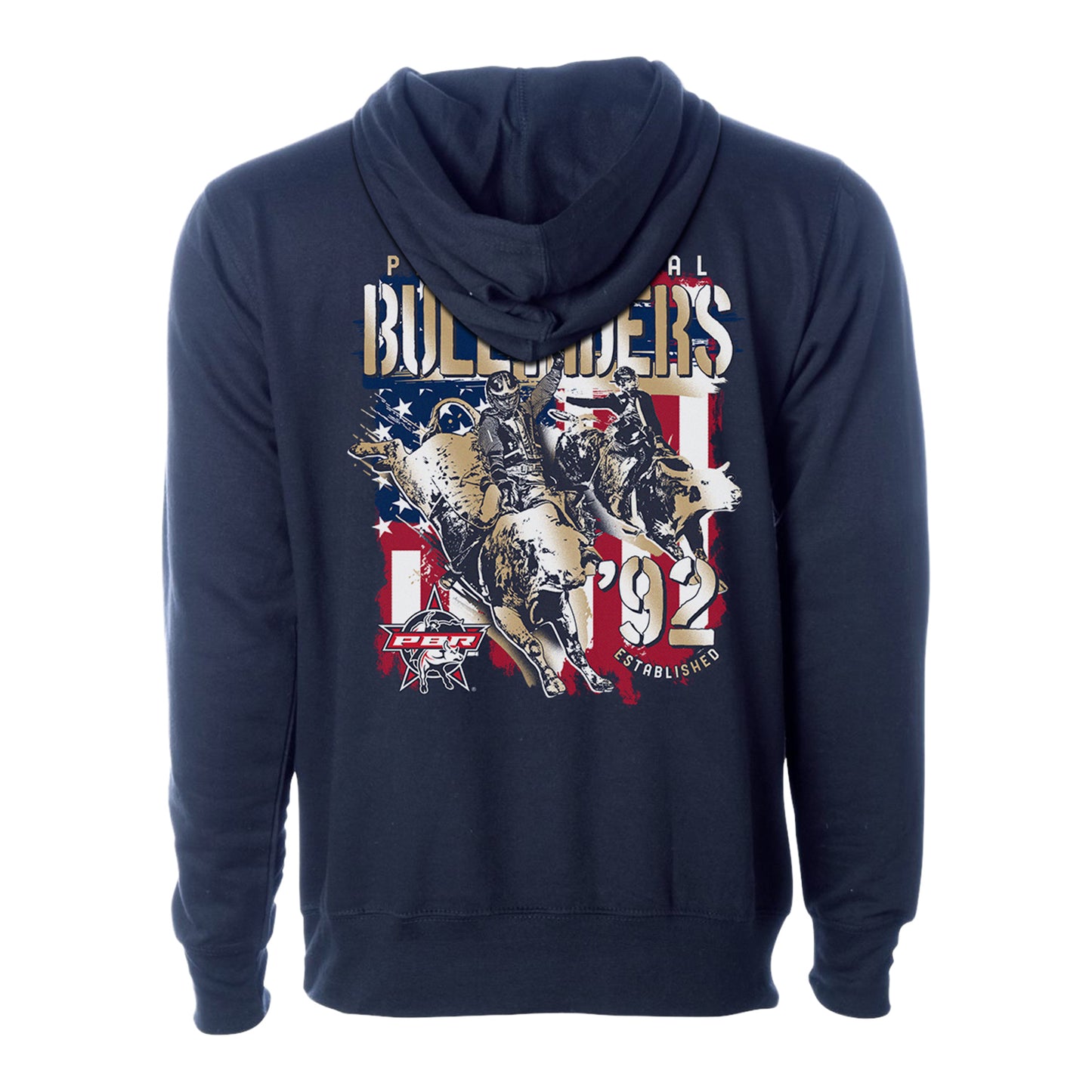 PBR Established 1992 Patriotic Hoodie - Navy