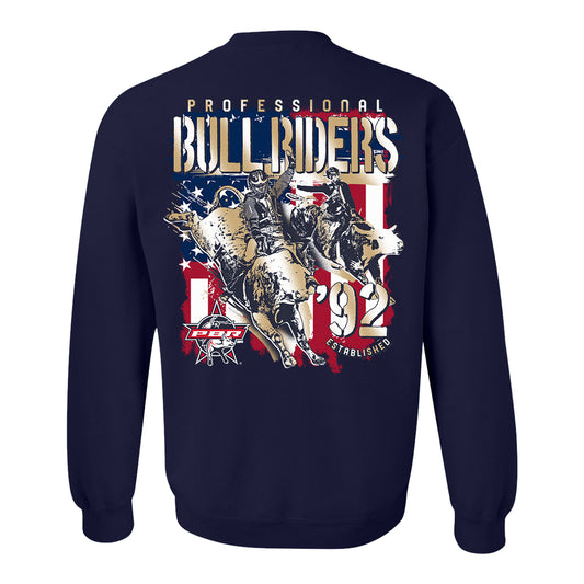 PBR Established 1992 Patriotic Crewneck Sweatshirt - Navy