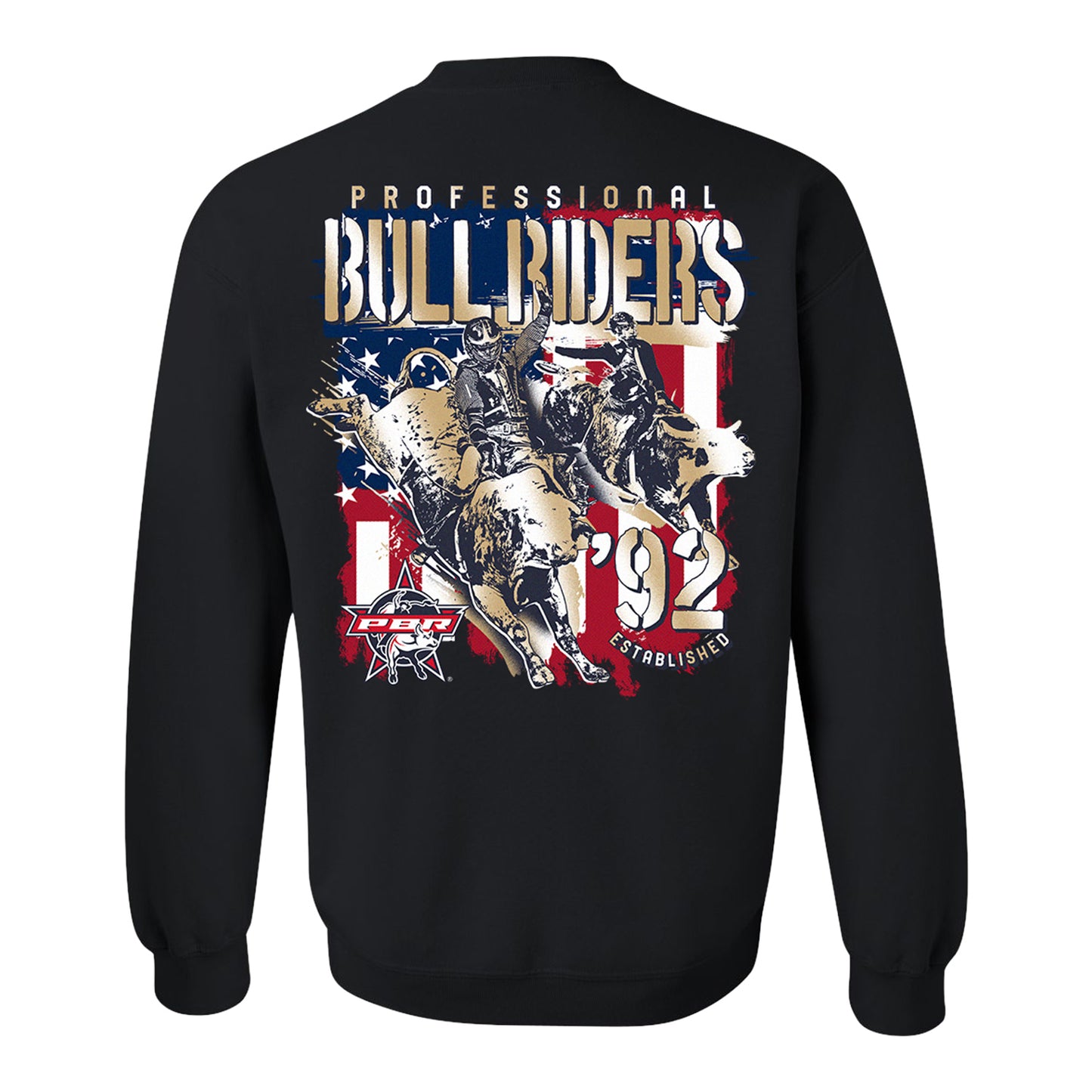 PBR Established 1992 Patriotic Crewneck Sweatshirt - Black