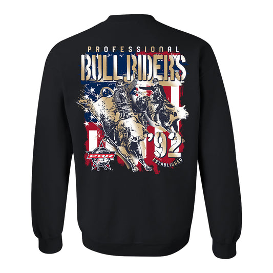 PBR Established 1992 Patriotic Crewneck Sweatshirt - Black