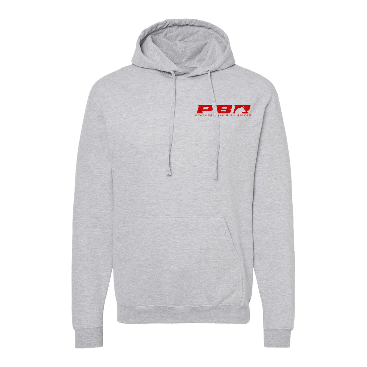 PBR Red, White, & Bull Patriotic Skull Hoodie - Heather Grey