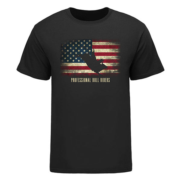 PBR Americana T-Shirt in Black - Front View