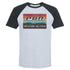 PBR Sunset T-Shirt in White and Black - Front View