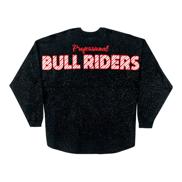 Sparkle Candy Cane PBR Spirit Jersey® in Black - Back View