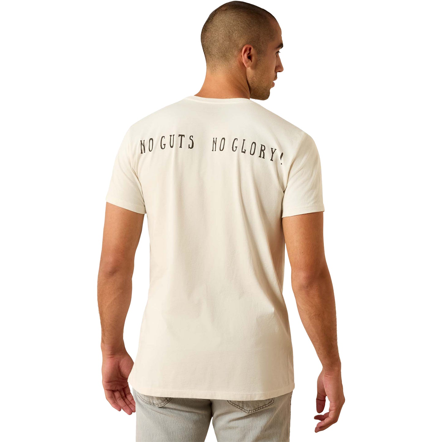 Ariat x PBR No Guts No Glory T-Shirt - Model Image Zoomed Out Back View