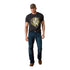 Ariat x PBR No Guts No Glory Black T-Shirt - Zoomed Out Model Image Front View