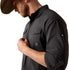 Ariat x PBR Western Black Button Up Shirt - Model Image Left Side View