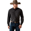 Ariat x PBR Western Black Button Up Shirt - Model Image Front View