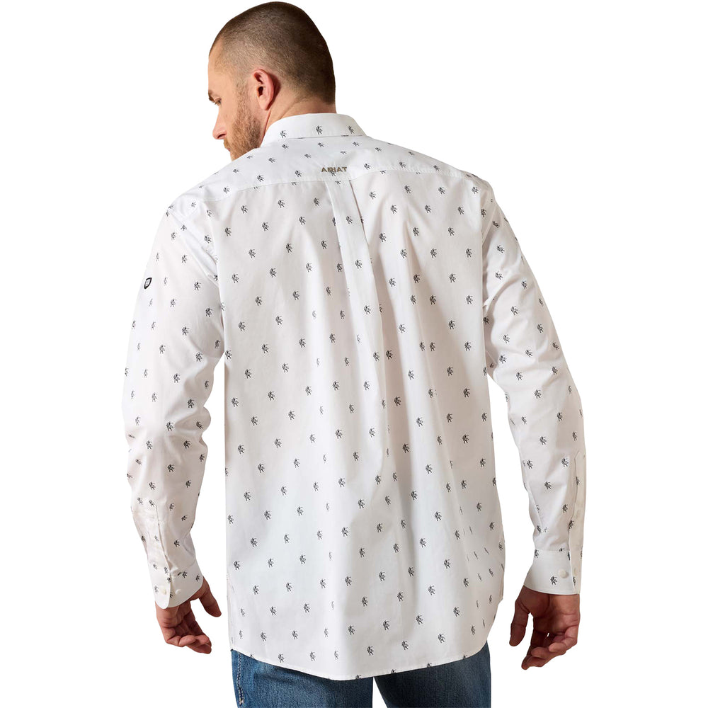 Ariat x PBR Western Print Button Up Shirt - Model Image Back View