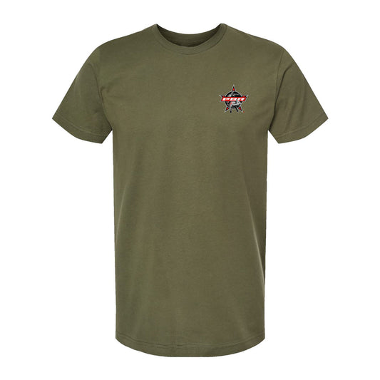 PBR Sacramento Bucking Bridge T-Shirt - Military Green