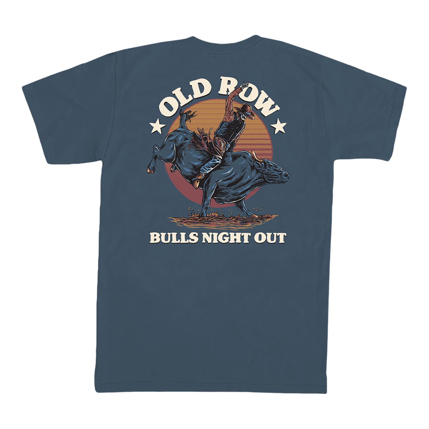 PBR x Old Row Bulls Night Out Pocket T-Shirt - Denim