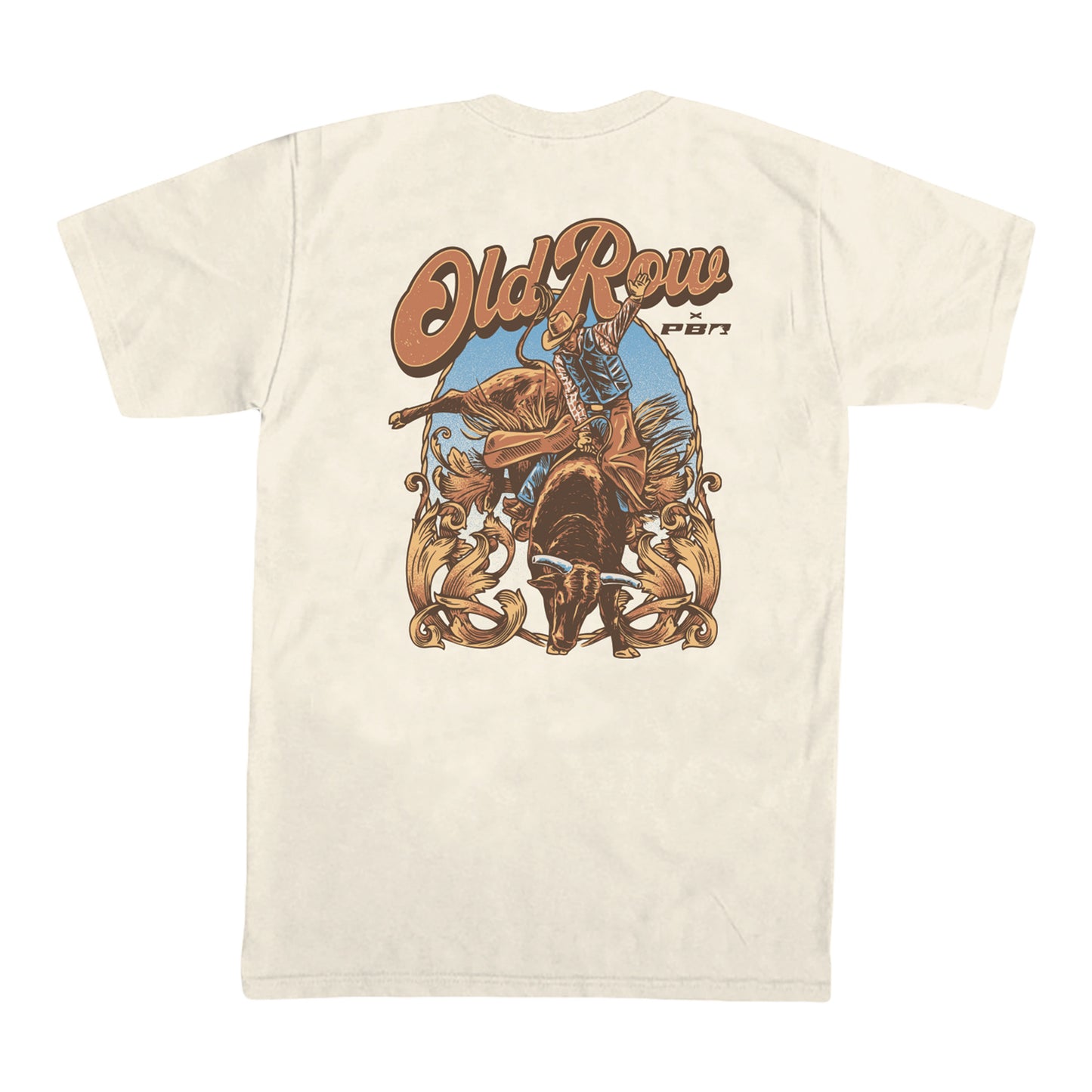 PBR x Old Row Bull Riding Pocket T-Shirt - Natural