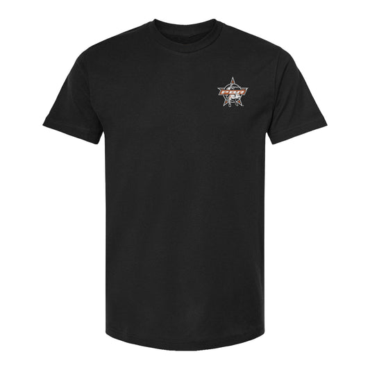 PBR Ropes and Spurs Western Flag T-Shirt - Black