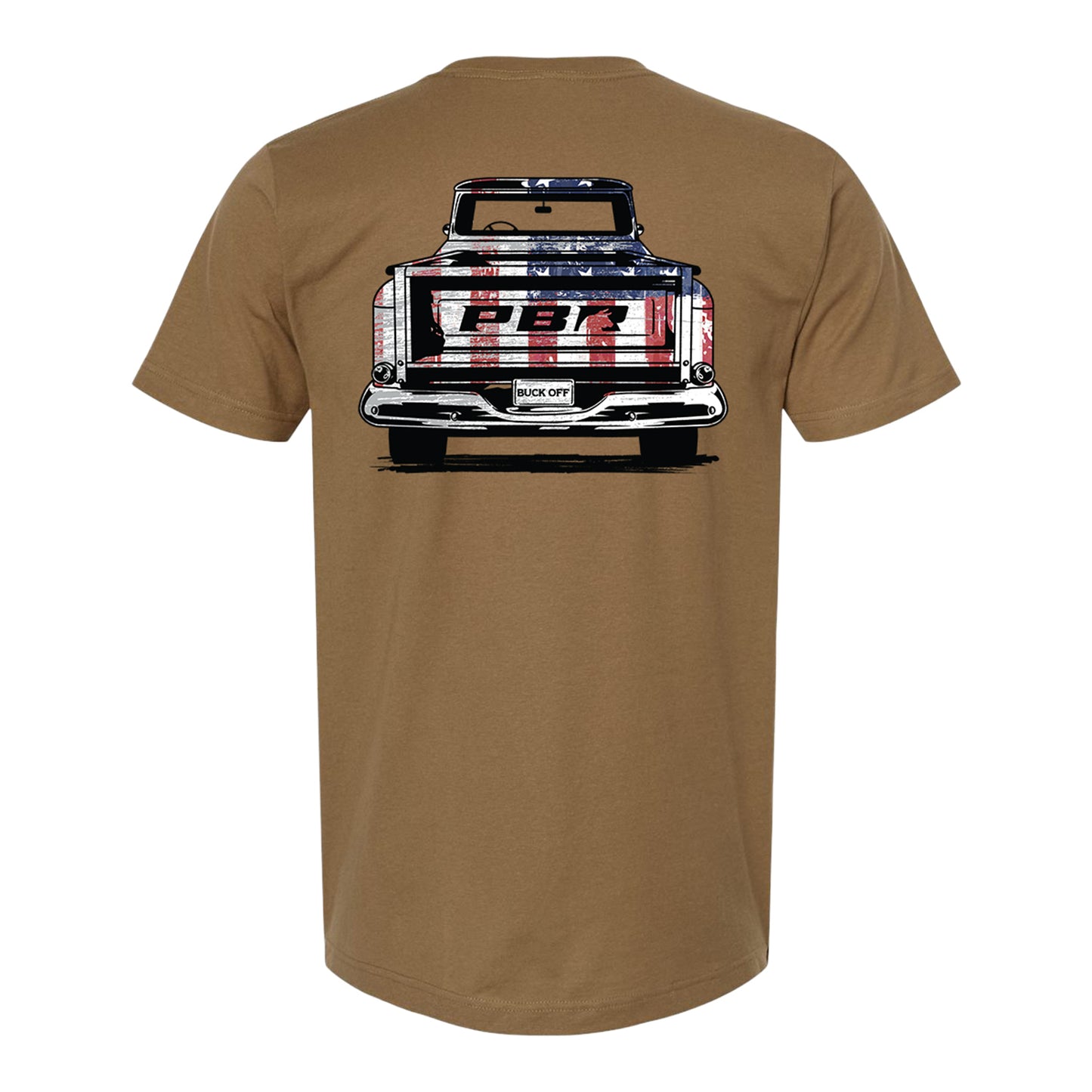 PBR Patriotic Vintage Truck T-Shirt - Desert Brown