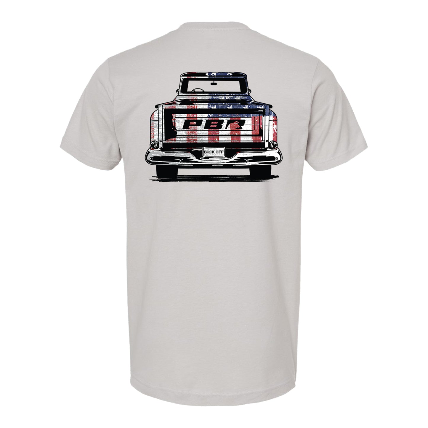 PBR Patriotic Vintage Truck T-Shirt - Silver
