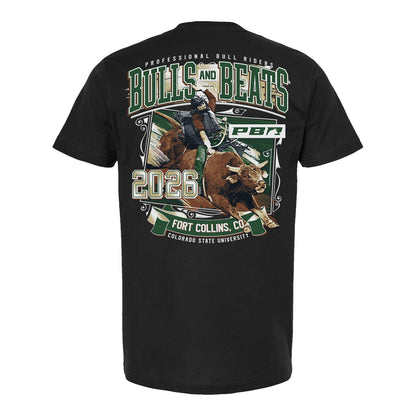 PBR CSU Bulls & Beats Event T-Shirt - Black