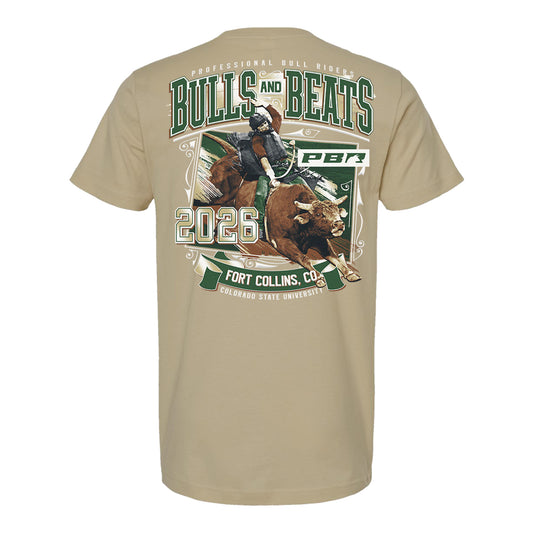 PBR CSU Bulls & Beats Event T-Shirt - Sand