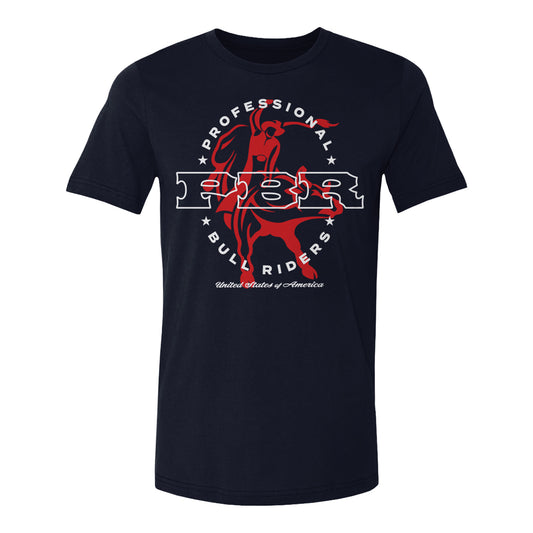 PBR United States of America Script T-Shirt - Navy