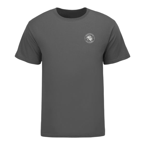 PBR Born To Buck T-Shirt - Grey - Front View