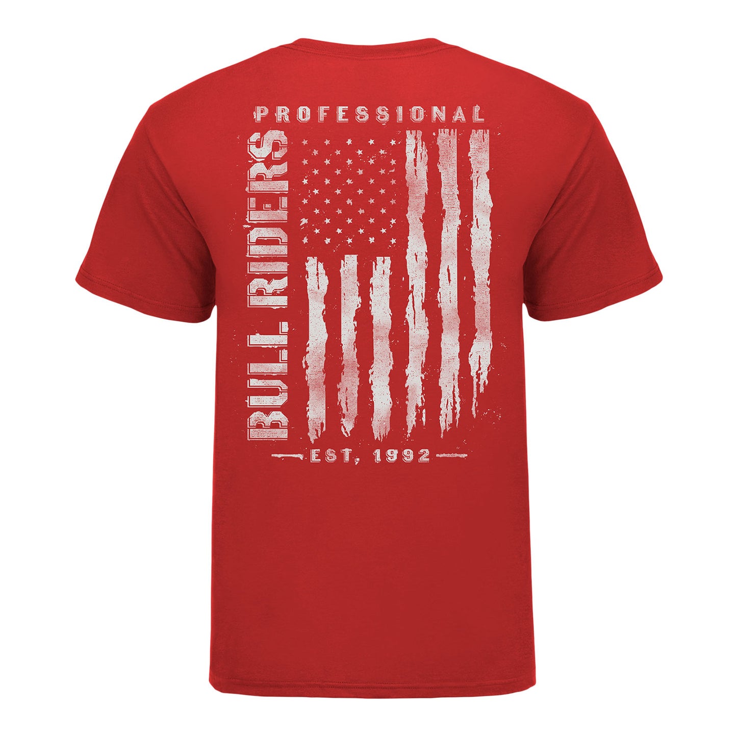 PBR Distressed Flag T-Shirt - Red