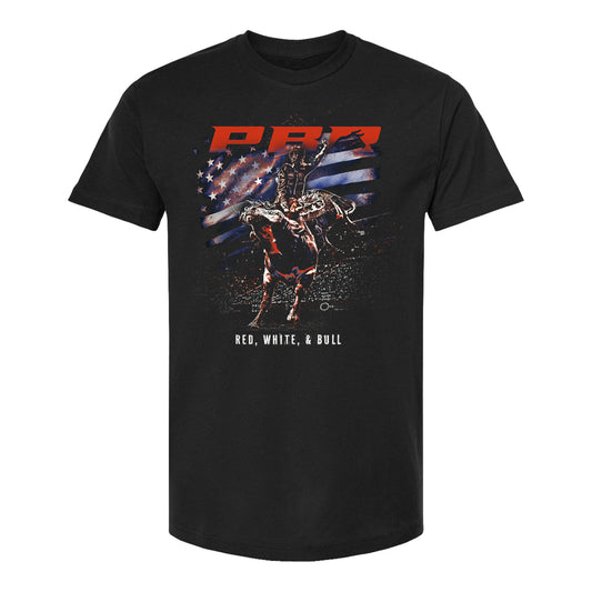 PBR Red, White, & Bull Spotlight T-Shirt - Black
