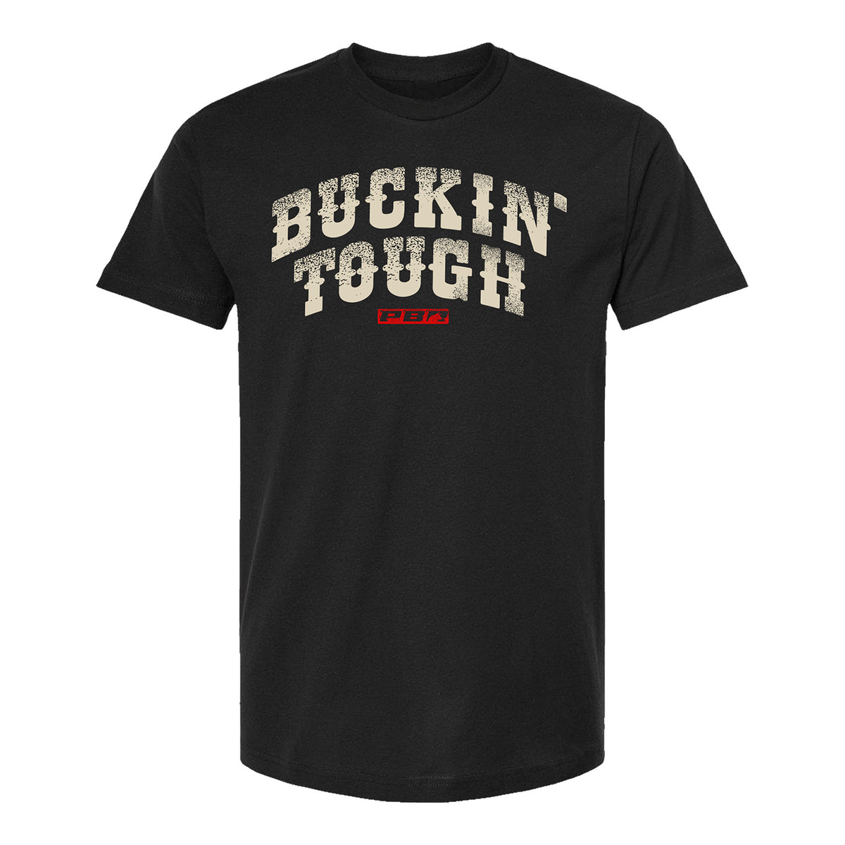 PBR Buckin' Tough Wordmark T-Shirt - Black