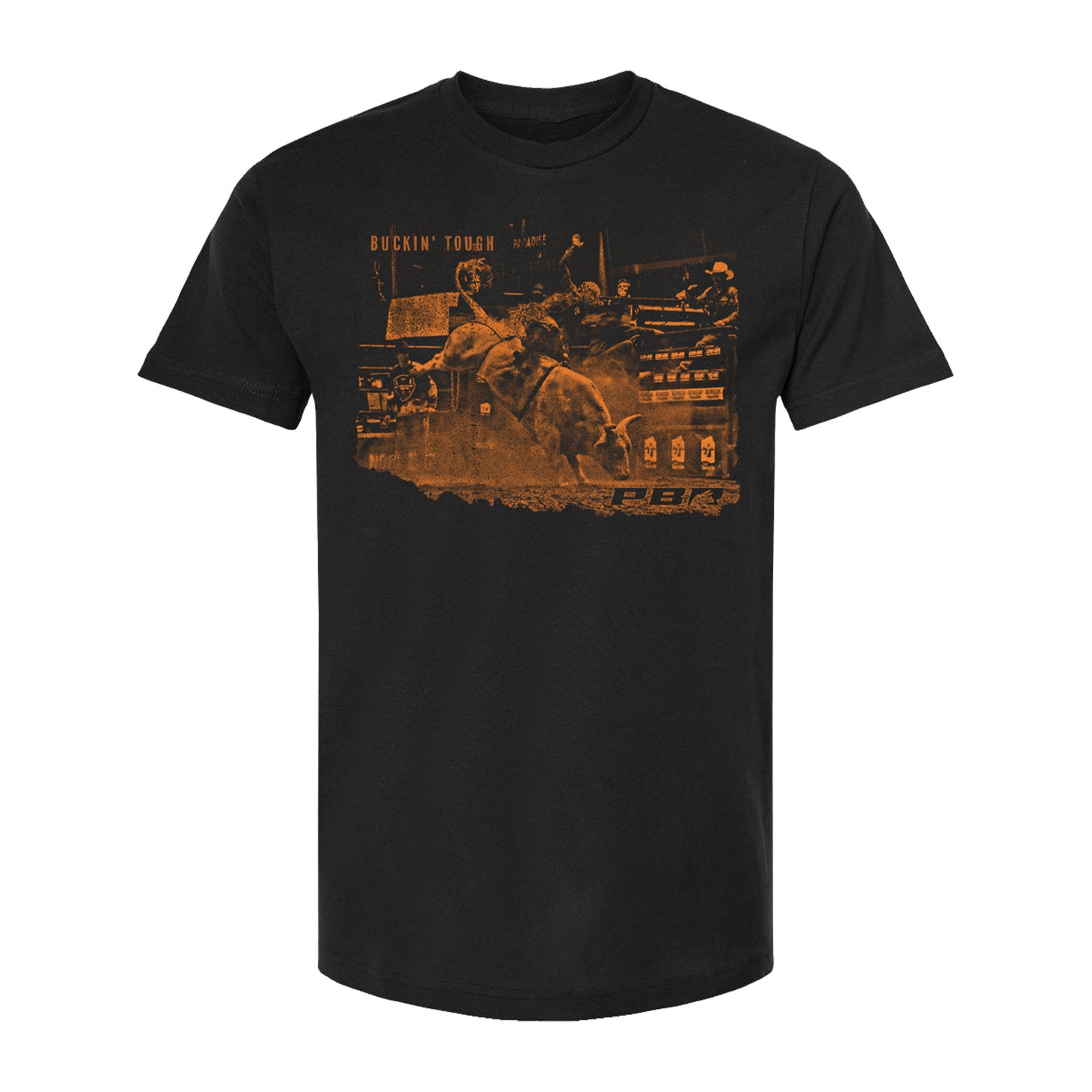 PBR Buckin' Tough Action Stamp T-Shirt - Black