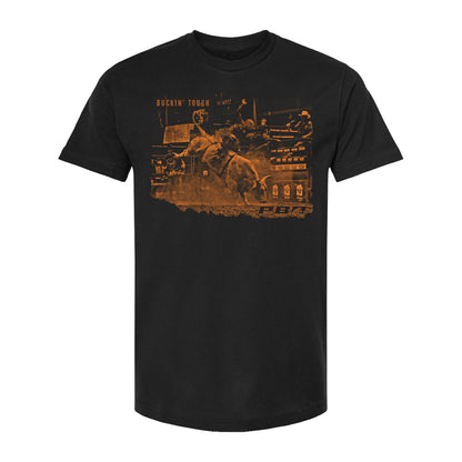 PBR Buckin' Tough Action Stamp T-Shirt - Black