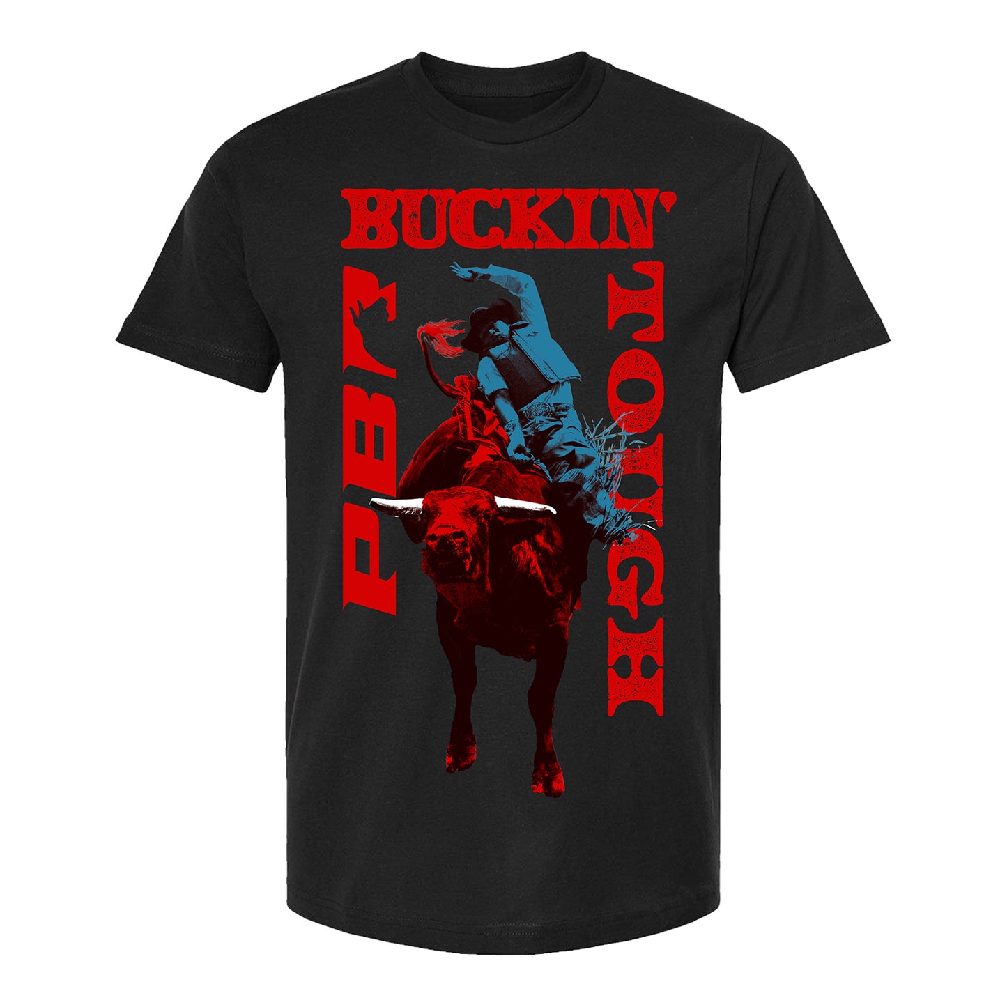 PBR Buckin' Tough Rectangle T-Shirt - Black