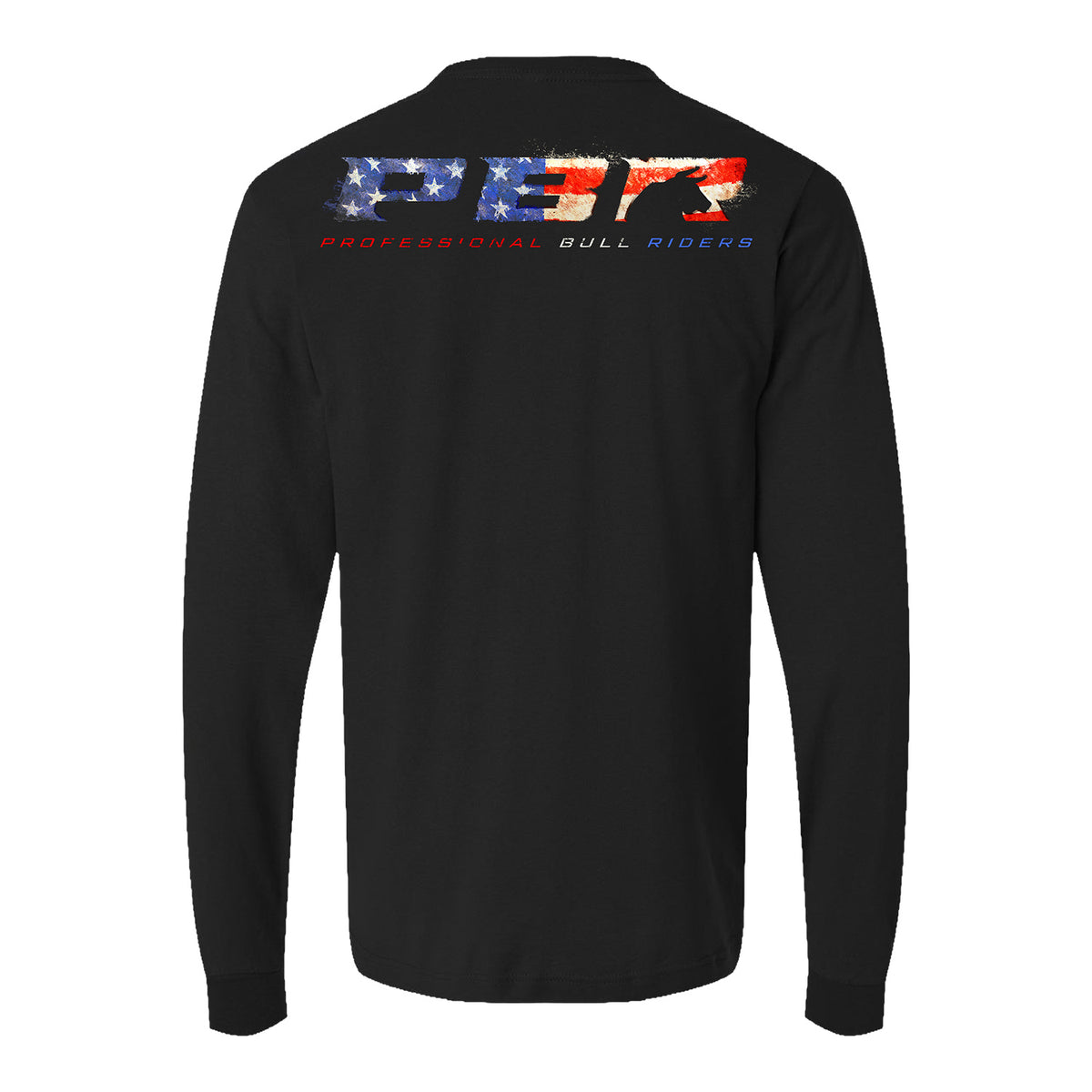 PBR Americana Logo Back Long Sleeve T-Shirt - Black