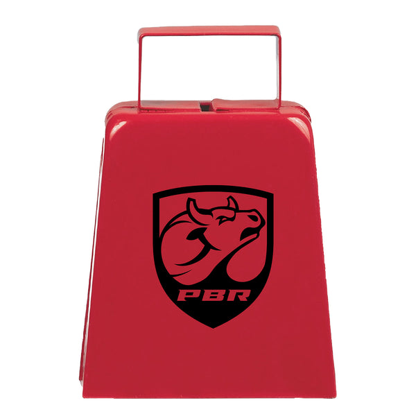 PBR Crest Cowbell in Red - Front View