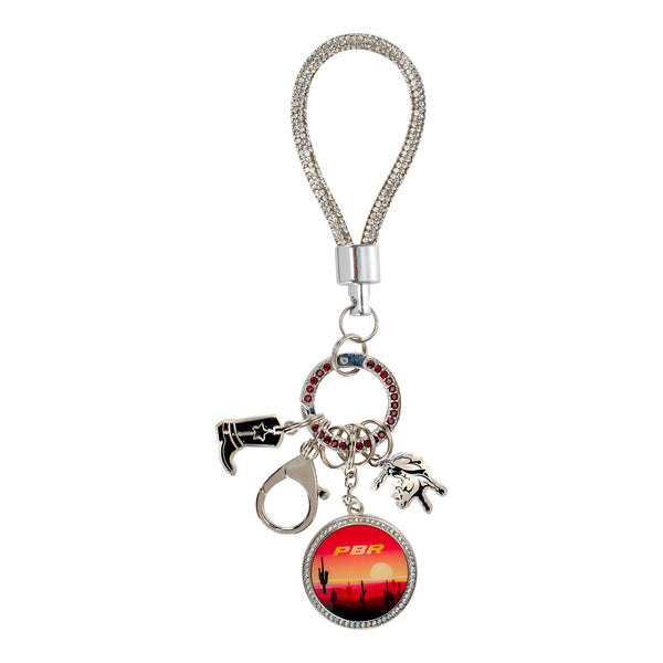 PBR Sparkle Strap Charm Keychain - Front View