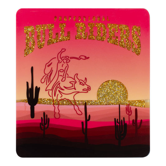 PBR Desert Scene Liquid Glitter Magnet - Front View
