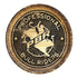 Retro Distressed 14" Round Wood Sign - Tonal - Front View