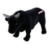 PBR Black 14" Plush Bull - Angled Front Left View