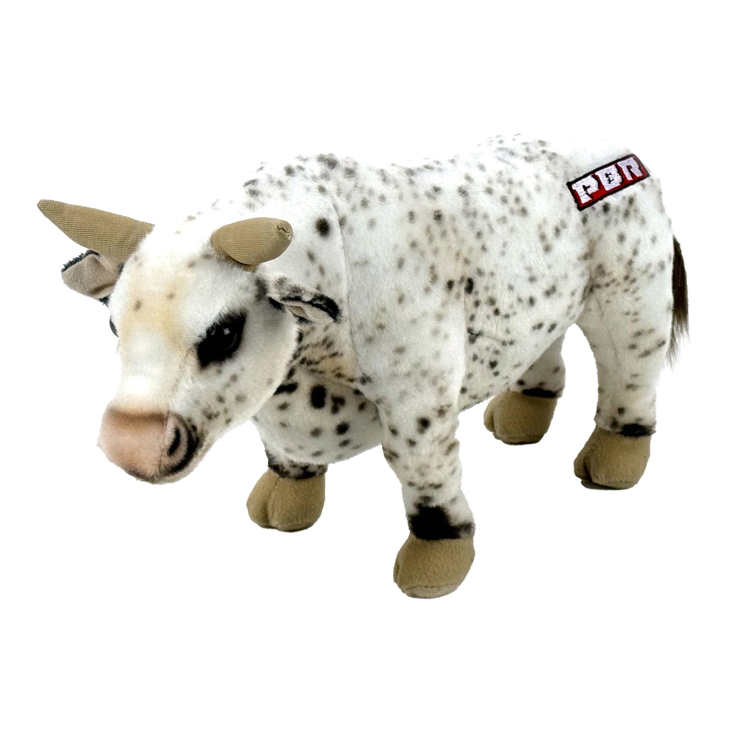 PBR Speckled 14" Plush Bull - Angled Left Front View