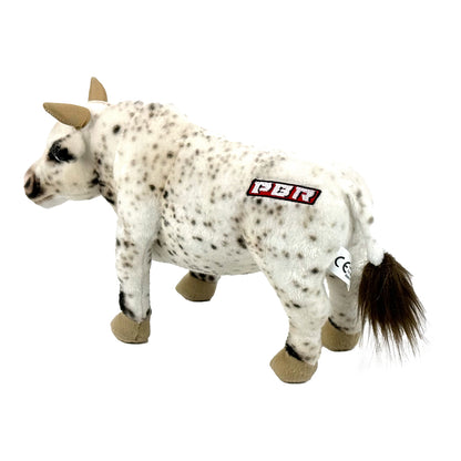 PBR Speckled 14" Plush Bull - Angled Left Rear View