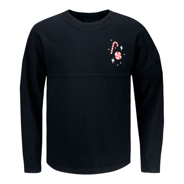 PBR Youth Candy Cane Spirit Jersey® in Black - Front View