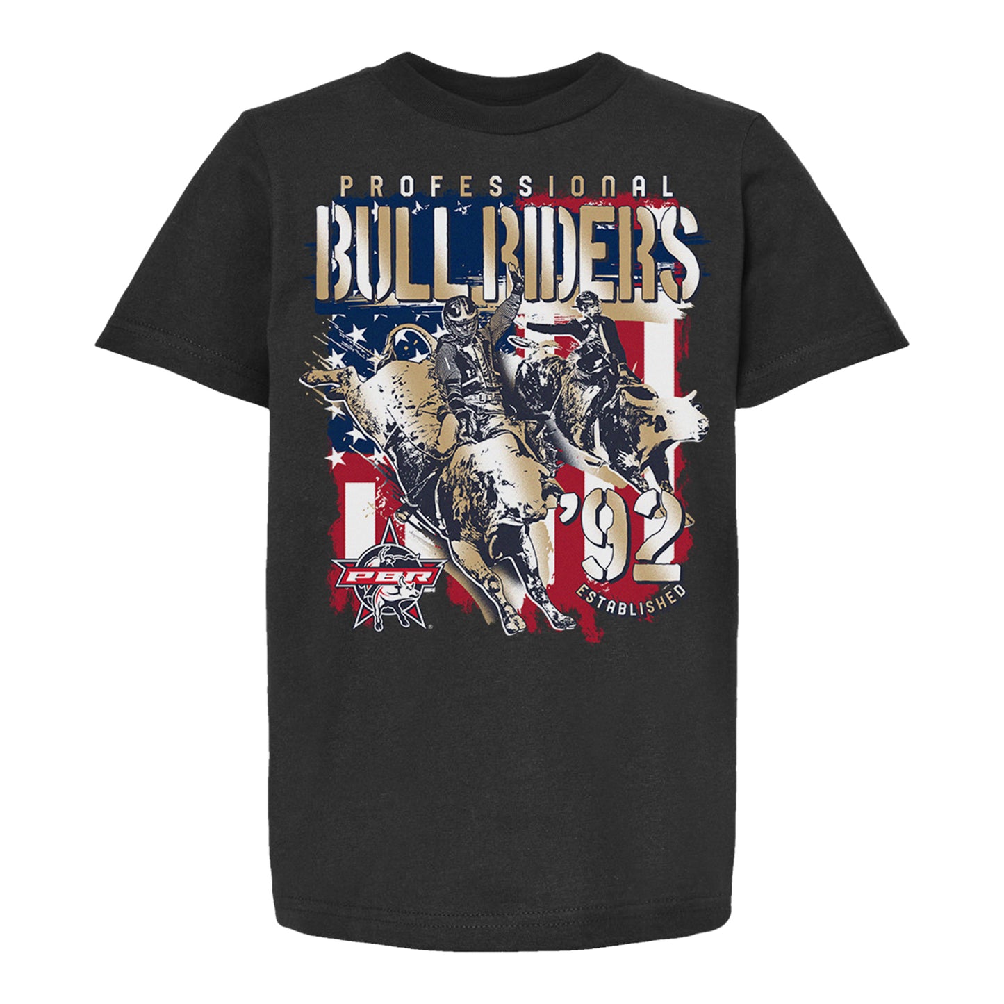 Youth PBR Established 1992 Patriotic T-Shirt - Black