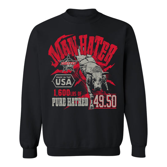 PBR Man Hater Heavy Weight Sweatshirt - Black