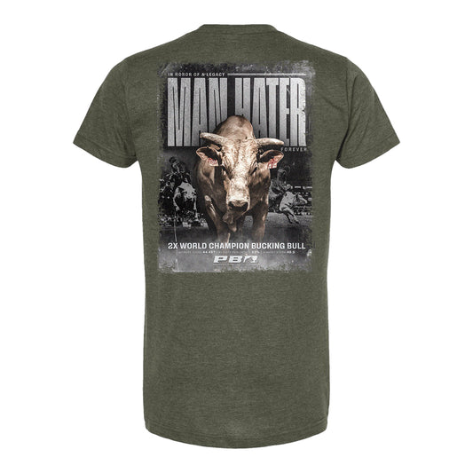 PBR Man Hater Legacy Career T-Shirt - Heather Military Green