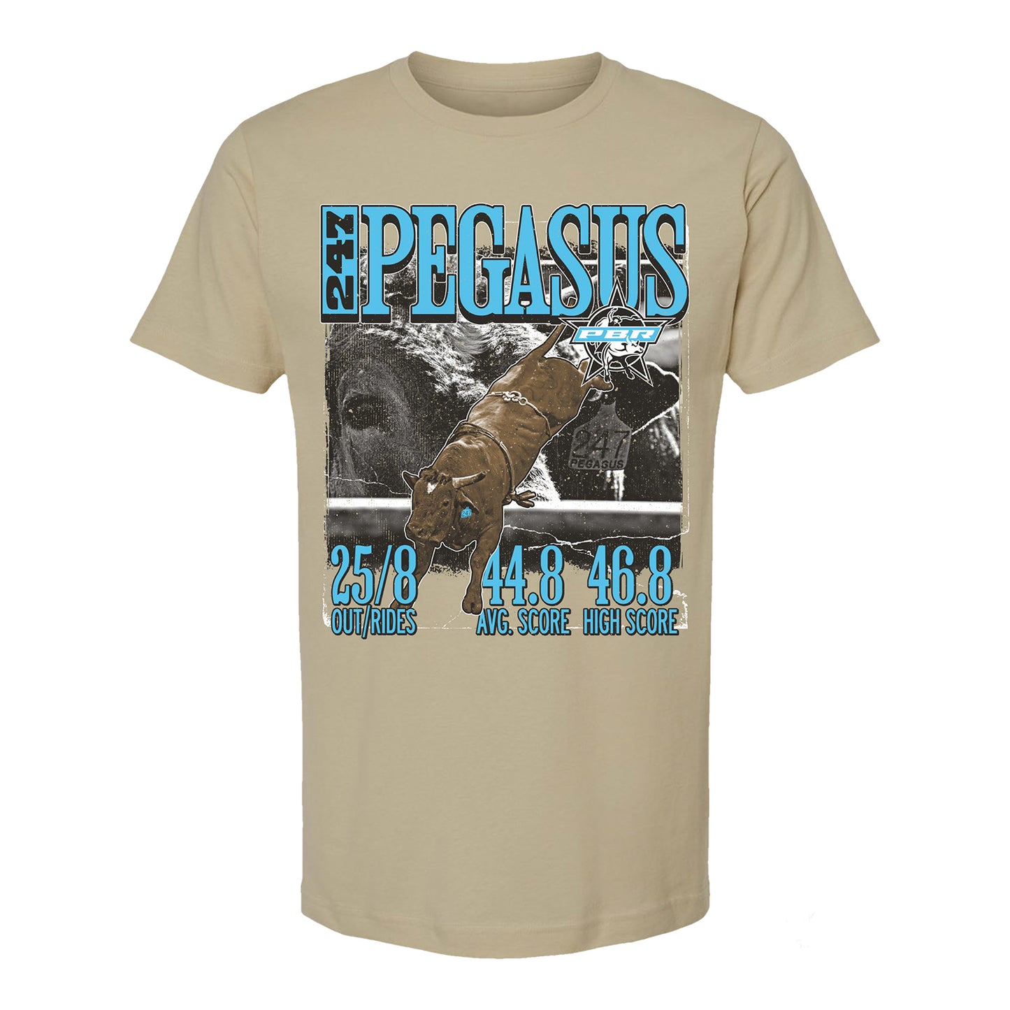 PBR Pegasus Career Stats T-Shirt - Sand
