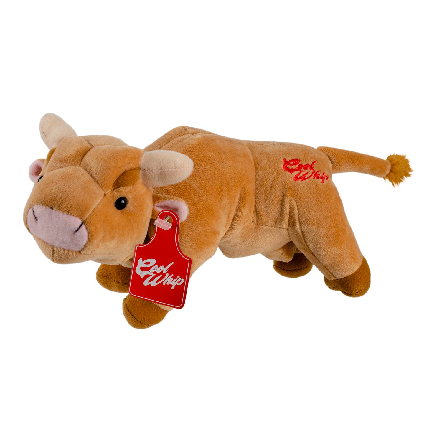 PBR Cool Whip Plush Bull - Head Turned Toward Camera View